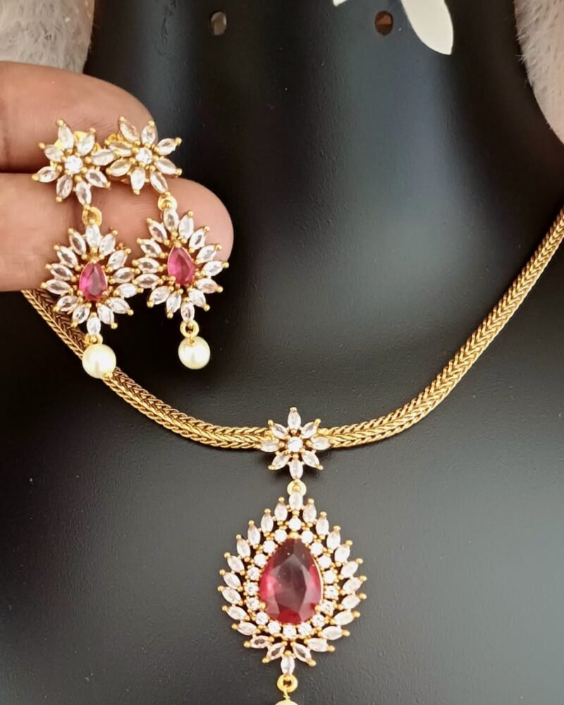 Diamond and Ruby stone locket